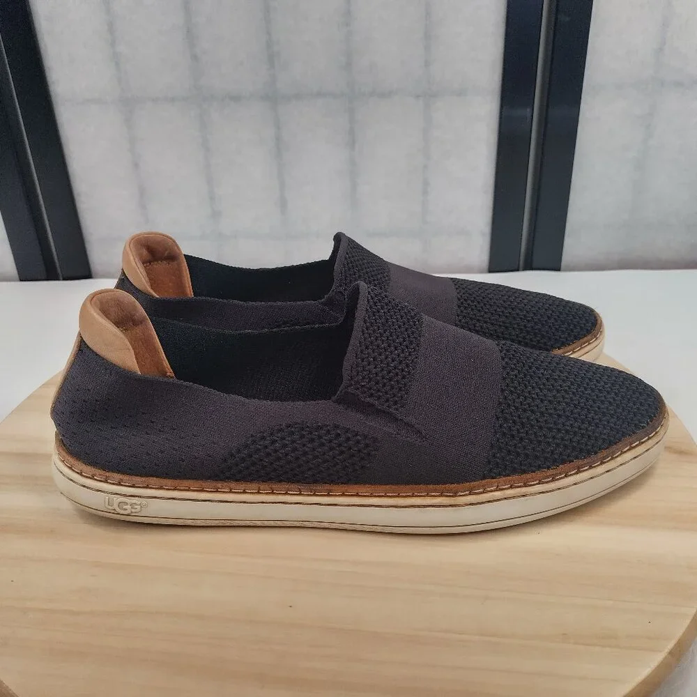 UGG Sammy Slip On Trainer Black Knit Elastic Casual Shoes Women US 12